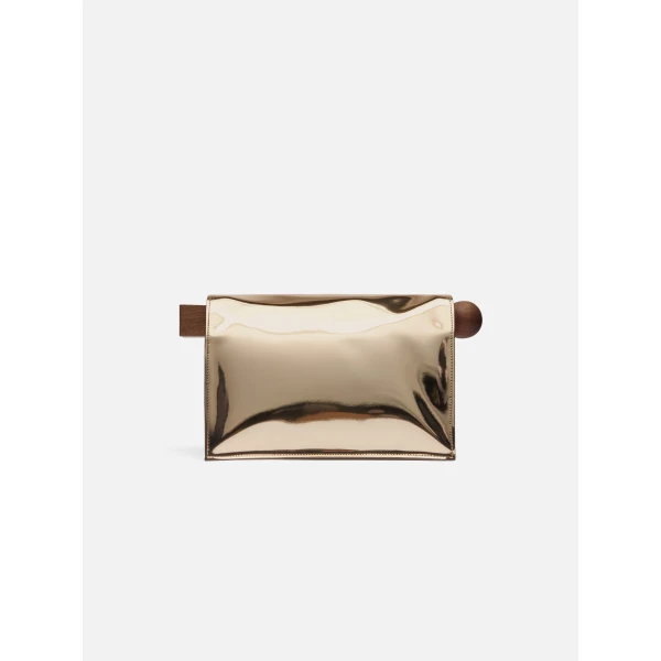 gold Jacquemus clutch