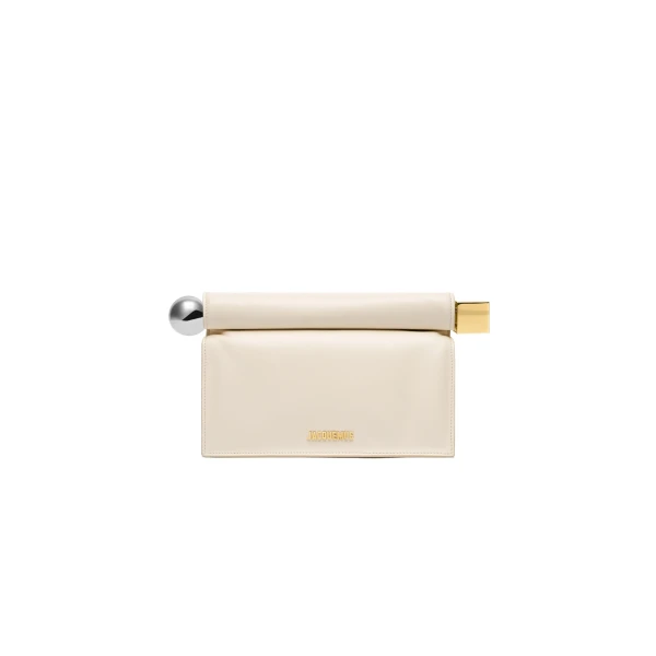 The Rond Carre Clutch in Light Ivory