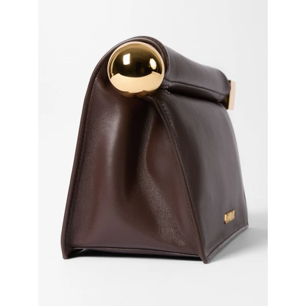 midnight brown Jacquemus clutch