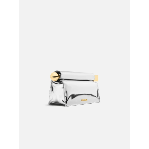 silver Jacquemus clutch