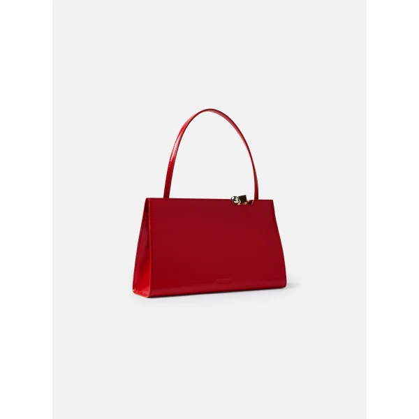 red shoulder bag