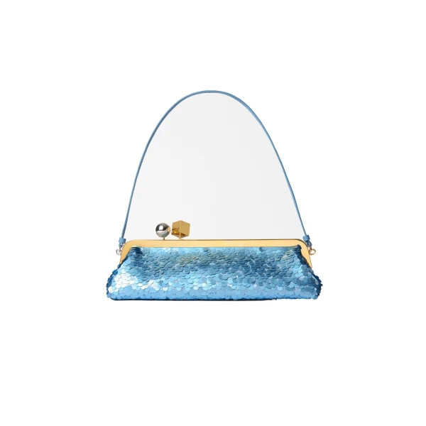 The Salon Clutch in Blue Grey