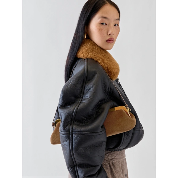 Jacquemus The Salon Clutch in Brown and Brown | Clutch Bags | Coveti