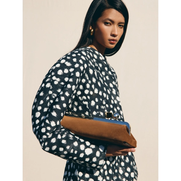 Jacquemus The Salon Clutch in Brown and Brown | Clutch Bags | Coveti