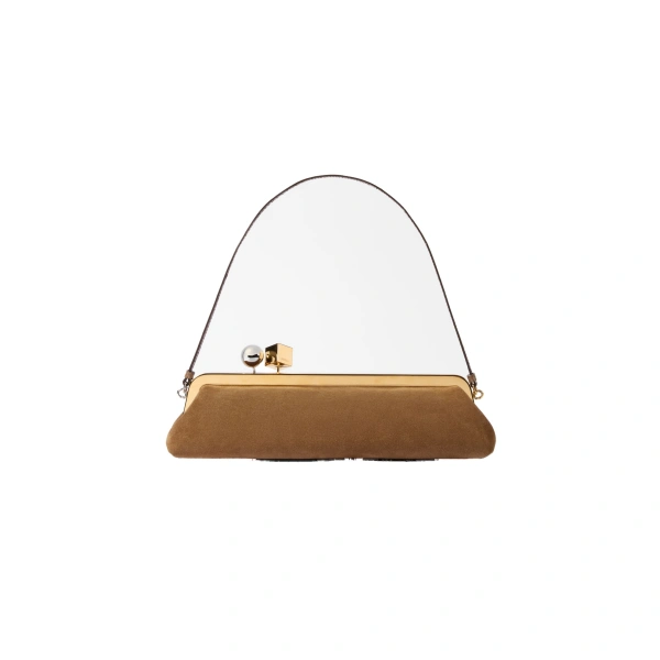 The Salon Clutch in Brown and Brown