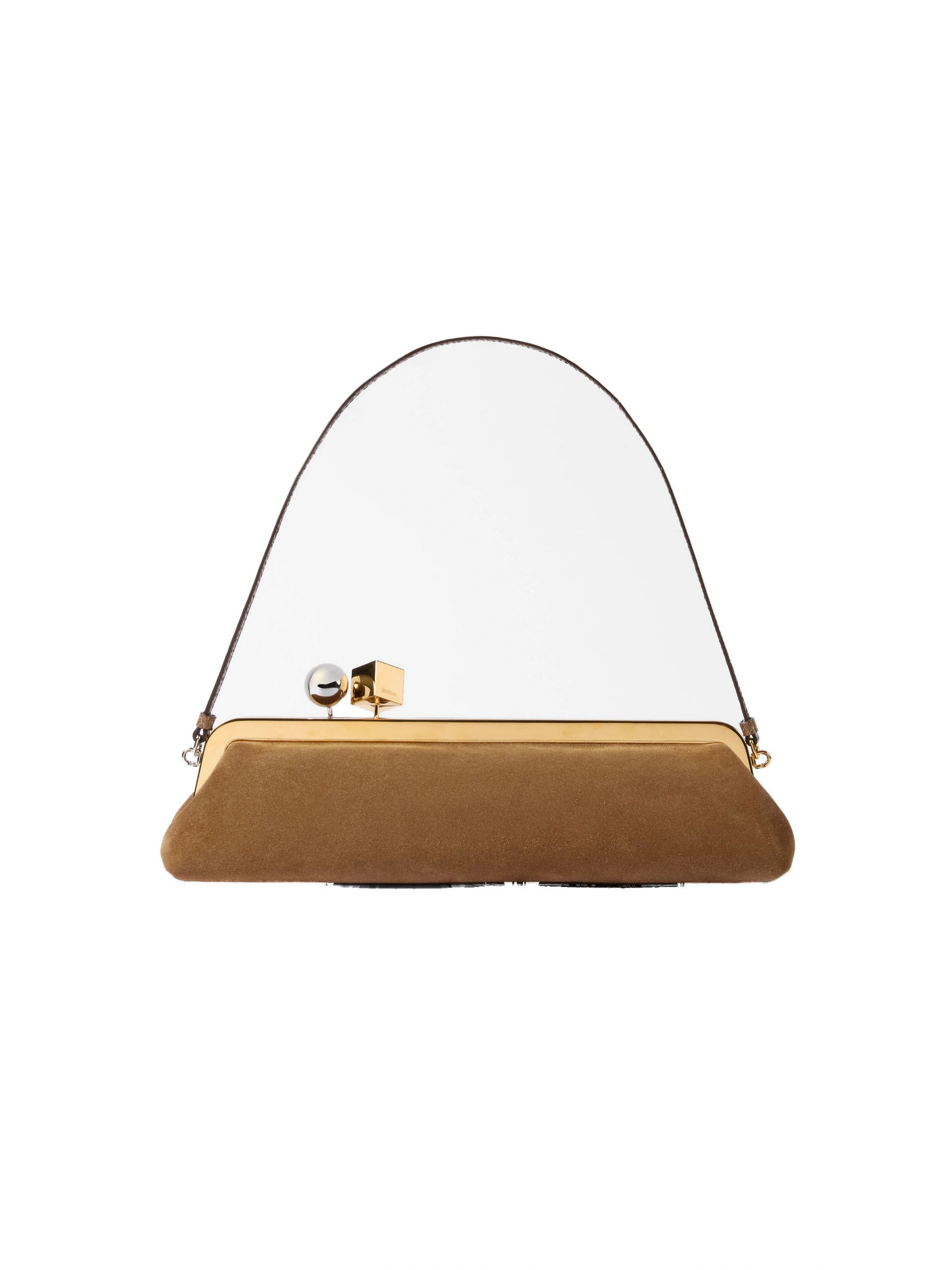 Jacquemus The Salon Clutch in Brown and Brown Jacquemus The Salon Clutch in Brown and Brown | Clutch Bags | Coveti