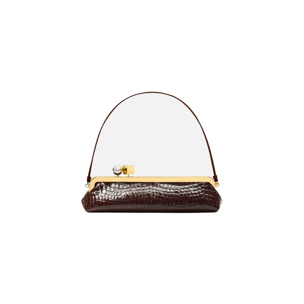 The Salon Clutch in Brown