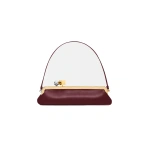 Jacquemus The Salon Clutch in Burgundy | Clutch Bags | Coveti
