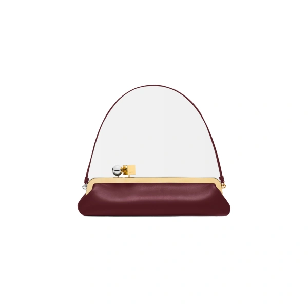 The Salon Clutch in Burgundy