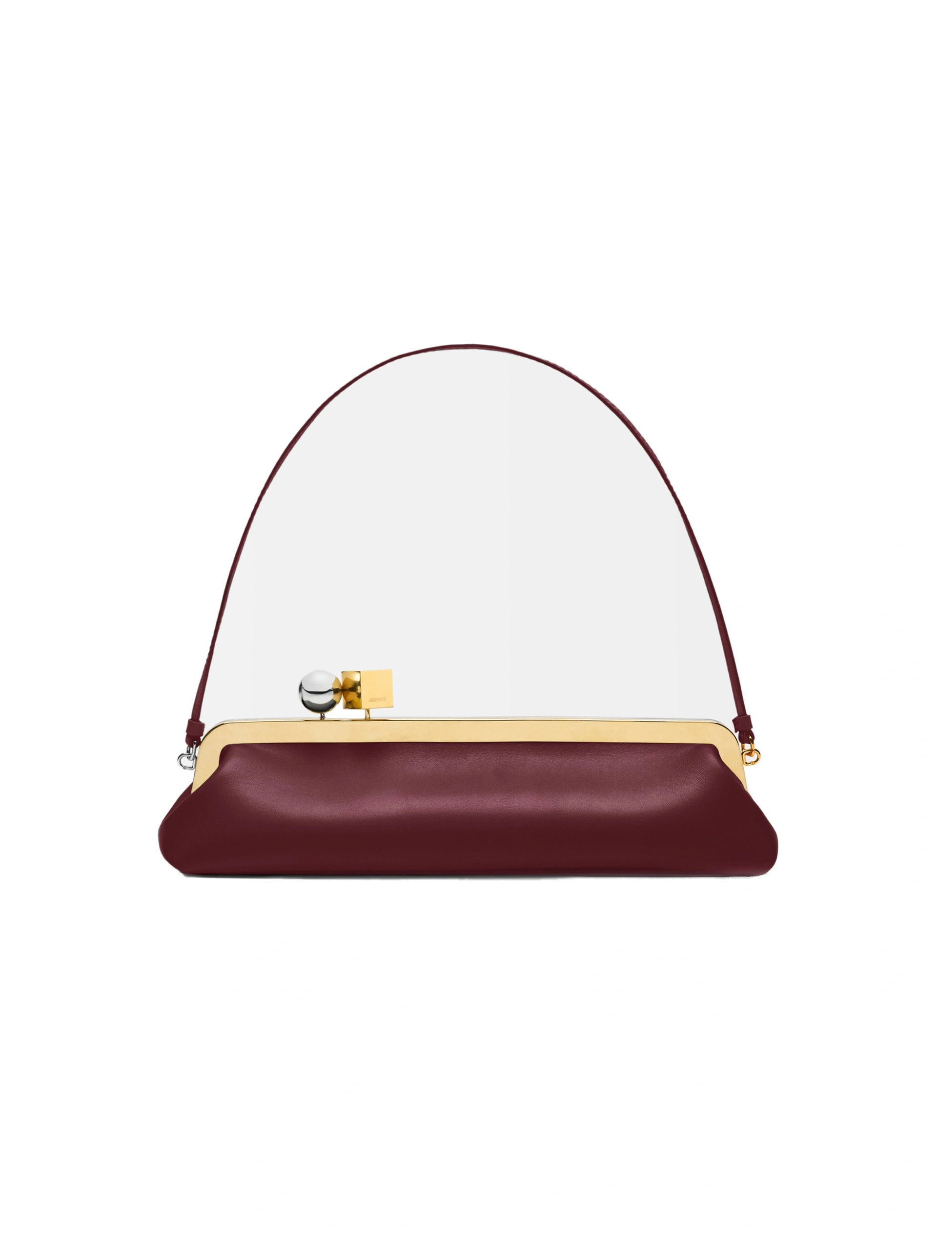 Jacquemus The Salon Clutch in Burgundy Jacquemus The Salon Clutch in Burgundy | Clutch Bags | Coveti