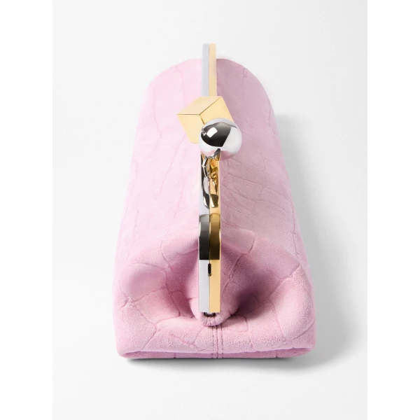 light pink Jacquemus clutch