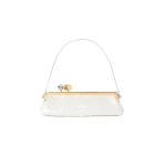 Jacquemus The Salon Clutch in Off-White | Clutch Bags | Coveti