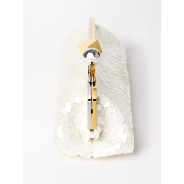 Jacquemus The Salon Clutch in Off-White | Clutch Bags | Coveti