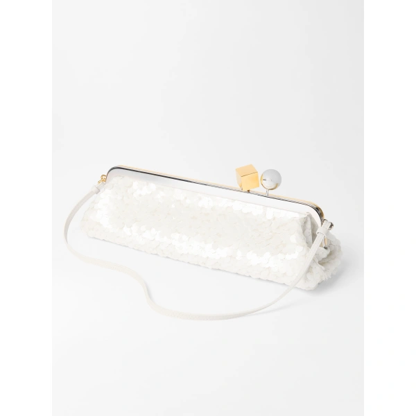 Jacquemus The Salon Clutch in Off-White | Clutch Bags | Coveti