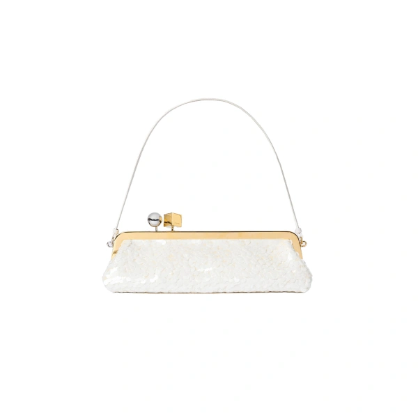 The Salon Clutch in Off-White