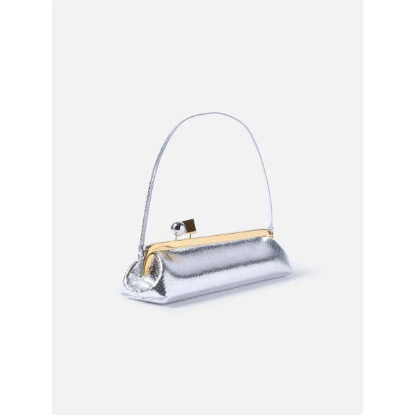 silver Jacquemus clutch