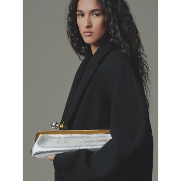 calf leather clutch