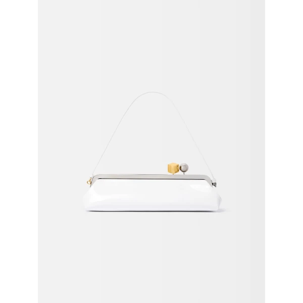 white Jacquemus clutch