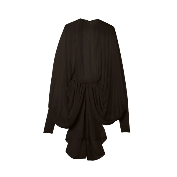 The Serata Dress in Dark Brown