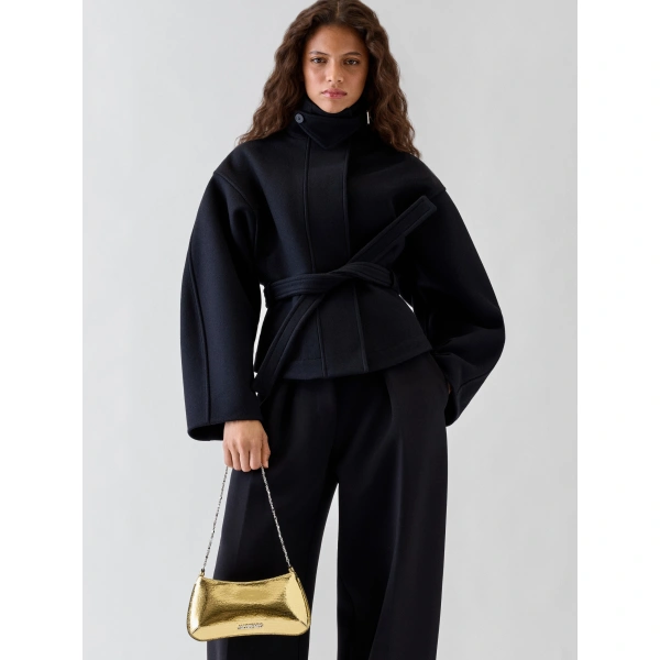 Jacquemus The Small Bisou Chaine Bag in Gold | Shoulder & Crossbody Bags | Coveti