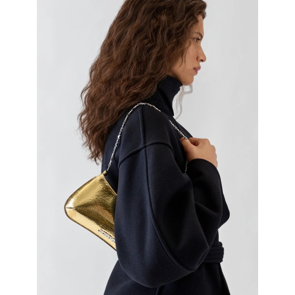 Jacquemus The Small Bisou Chaine Bag in Gold | Shoulder & Crossbody Bags | Coveti