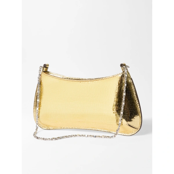 Jacquemus The Small Bisou Chaine Bag in Gold | Shoulder & Crossbody Bags | Coveti