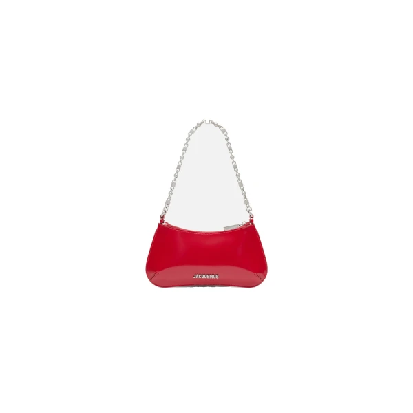 The Small Bisou Chaine Bag in Red