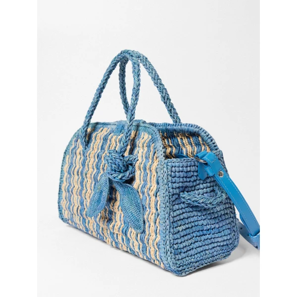blue and natural Jacquemus tote bag