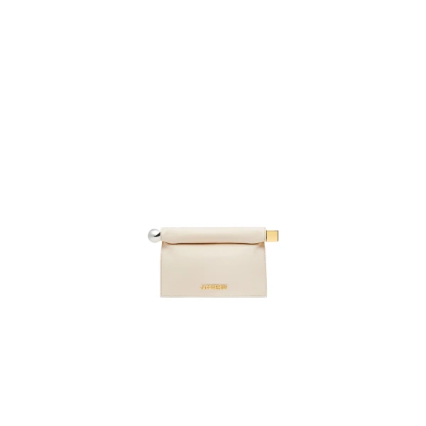 The Small Rond Carre Clutch in Light Ivory