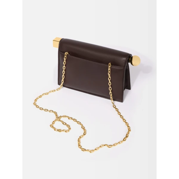 midnight brown Jacquemus clutch