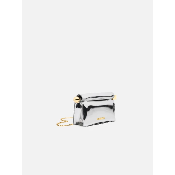 silver Jacquemus clutch
