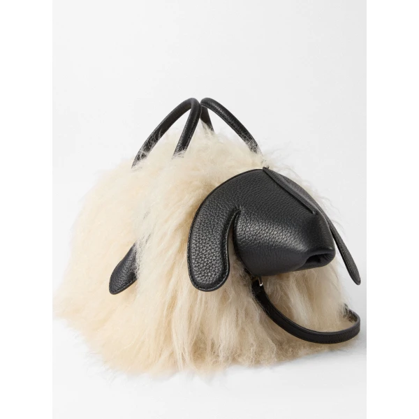 off-white and black Jacquemus tote bag