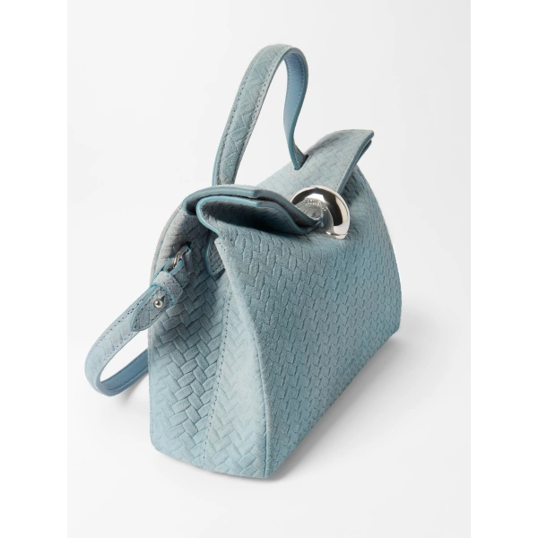 Jacquemus The Small Valerie Bag in Blue Grey | Shoulder & Crossbody Bags | Coveti