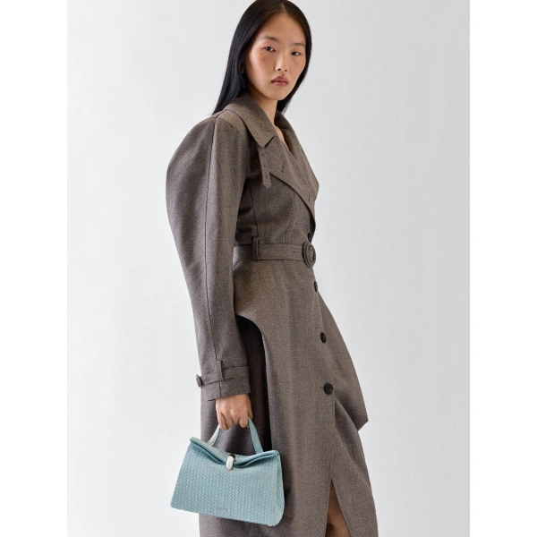 Jacquemus The Small Valerie Bag in Blue Grey | Shoulder & Crossbody Bags | Coveti