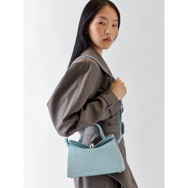 Jacquemus The Small Valerie Bag in Blue Grey | Shoulder & Crossbody Bags | Coveti
