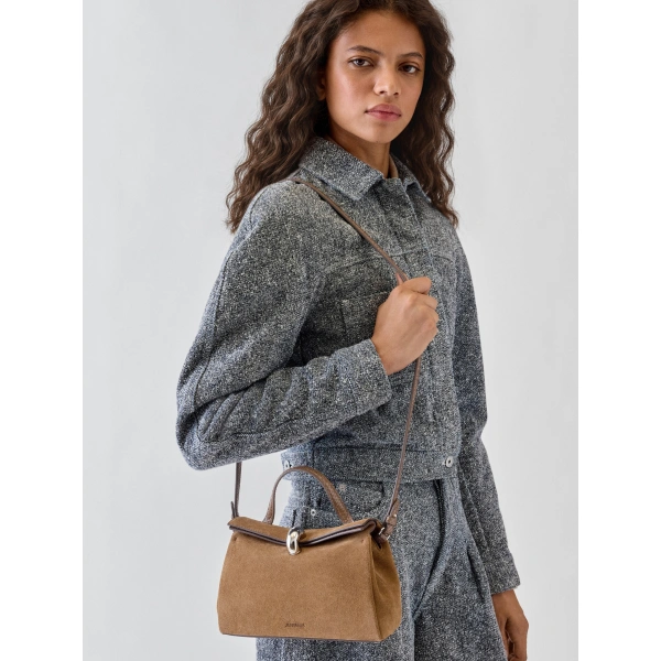 Jacquemus The Small Valerie Bag in Brown and Brown | Shoulder & Crossbody Bags | Coveti
