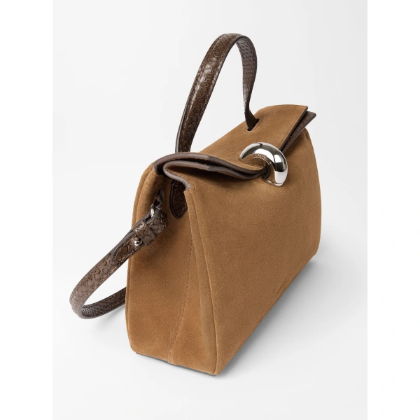 Jacquemus The Small Valerie Bag in Brown and Brown | Shoulder & Crossbody Bags | Coveti