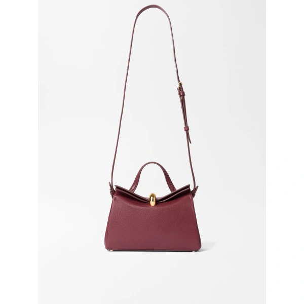 Jacquemus The Small Valerie Bag in Burgundy | Shoulder & Crossbody Bags | Coveti