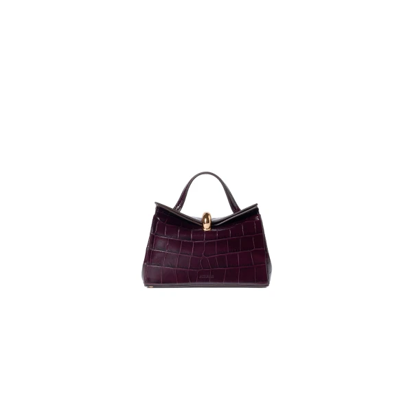 The Small Valerie Bag in Dark Burgundy