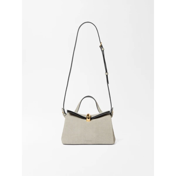 grey shoulder bag
