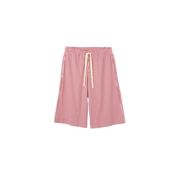 The Summer Shorts in Print Mini Stripes Red