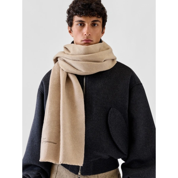 Jacquemus The Tailleur Scarf in Beige | Scarves | Coveti