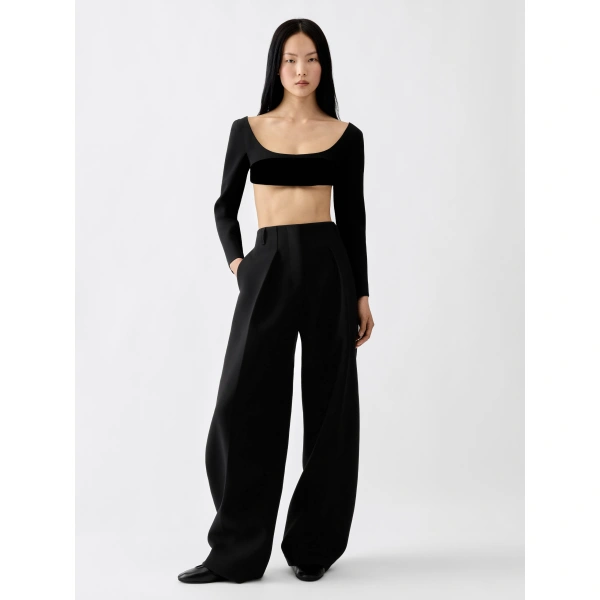 Jacquemus The Tailleur Short Top in Black | Tops | Coveti