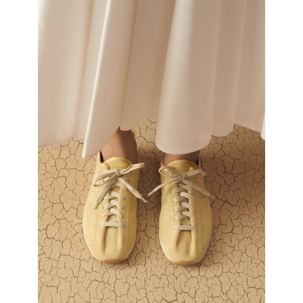 Jacquemus The Tennis Sneakers in Pale Yellow | Sneakers | Coveti