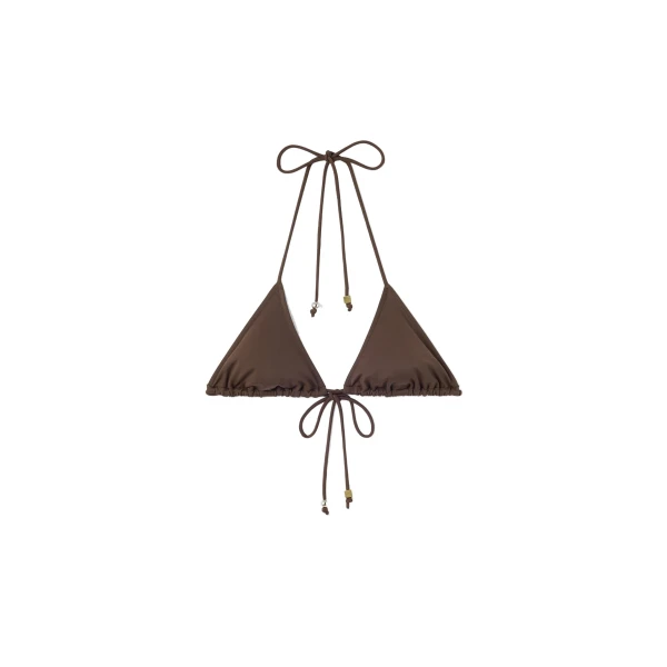 The Triangle Bikini Top in Brown