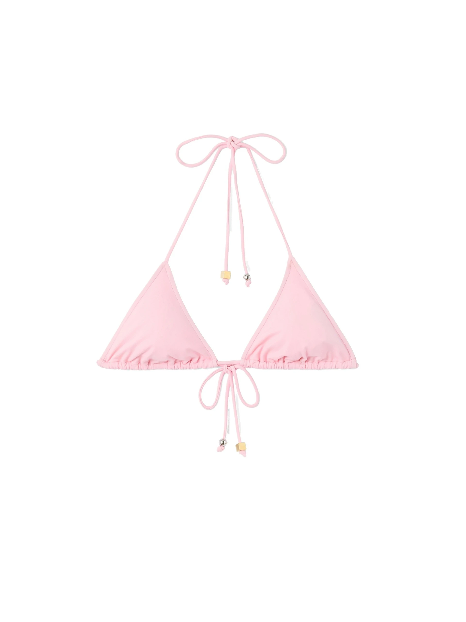 Jacquemus-The-Triangle-Bikini-Top-in-Pink-coveti-white Jacquemus Triangle Bikini Top swimwear