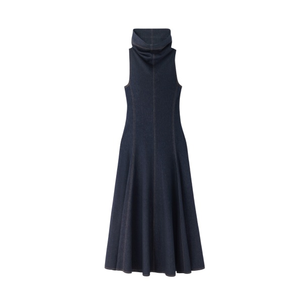 The Triangle De-Nimes Denim Dress in Dark Navy