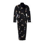 Jacquemus The Tulipe Coat in Jacquard Tulipe Black and White | Coats | Coveti