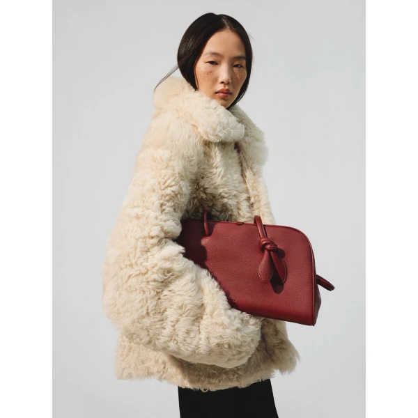 burgundy Jacquemus tote bag