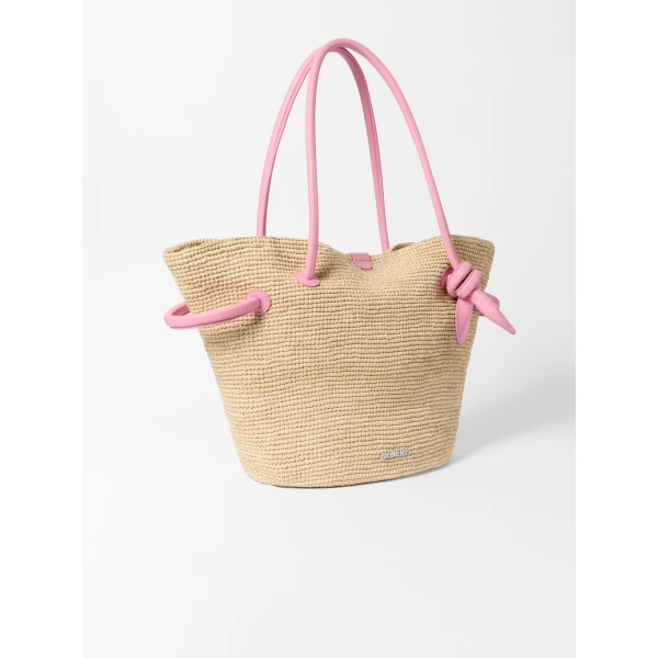 pink tote bag